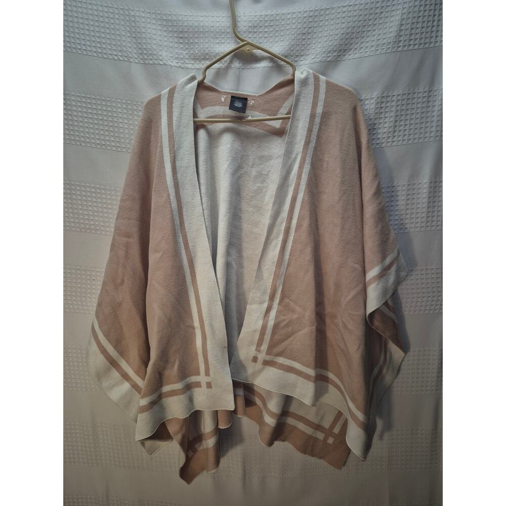 Cejon womens brown white wrap soft stretchy one size fits all *flaw 7244